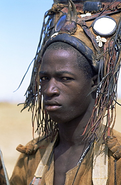 A griot, traditional musician, Sofara, Mali, West Africa, Africa