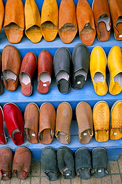 Babouches, souks in the Medina, Essaouira, Morocco, North Africa, Africa