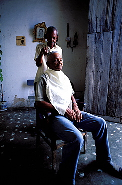 Barber, UNESCO World Heritage site, Trinidad, Region of Sancti Spiritus, Cuba, Central America