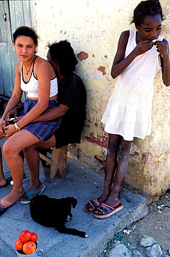 Tomato seller, UNESCO World Heritage, Trinidad, Region of Sancti Spiritus, Cuba, Central America