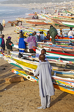 Kayar fish harbour, the biggest fish harbour in Senegal, West Africa, Africa