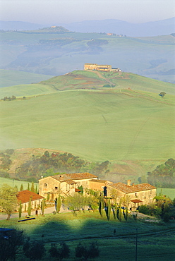 Farmhouses near Pienza near Siena Province, Tuscany, Italy 