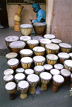 Marche des Artisans (Artisans market), Djembe, Bamako, Mali, Africa