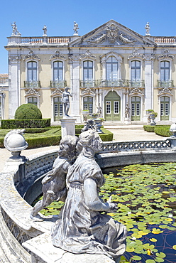 The Queluz Palace, once the summer residence of the Braganza Kings, Queluz, near Lisbon, Portugal, Europe