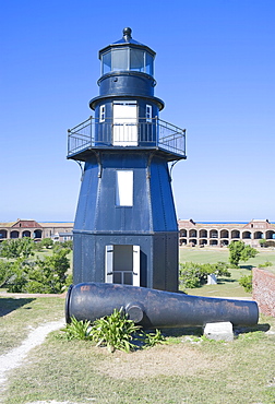 Lighthouse, Fort Jefferson, Dry Tortugas National Park, Florida, United States of America, North America