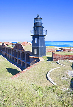 Lighthouse, Fort Jefferson, Dry Tortugas National Park, Florida, United States of America, North America