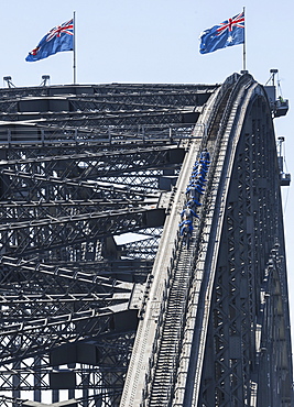 People walking on Sydney Harbour Bridge, Sydney, New South Wales, Australia, Pacific