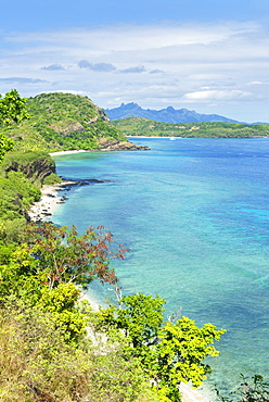 Nanuya Balavu Island, in the background Waya Island, Yasawa island group, Fiji, South Pacific islands, Pacific