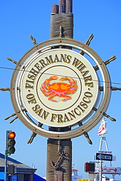 Fishermans Wharf sign, San Francisco, California, United States of America, North America