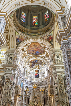 Interior of The Church of Saint Mary of Gesu, Palermo, Sicily, Italy, Europe