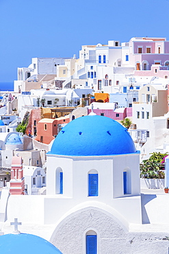 View of Oia village, Oia, Santorini, Cyclades Islands, Greek Islands, Greece, Europe