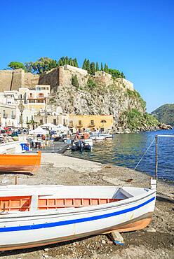 Marina Corta harbour, Lipari Town, Lipari Island, Aeolian Islands, UNESCO World Heritage Site, Sicily, Italy, Mediterranean, Europe