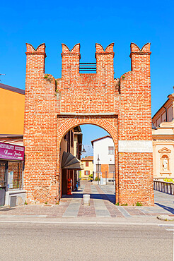 Medieval arch, Certosa di Pavia, Lombardy, Italy