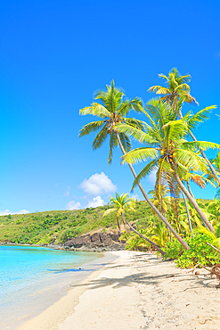 Tropical sandy beach, Drawaqa Island, Yasawa islands, Fiji, South Pacific Islands, Pacific