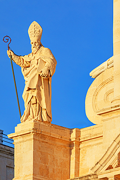 Detail, Syracuse Cathedral facade, Ortygia, UNESCO World Heritage Site, Syracuse, Sicily, Italy, Mediterranean, Europe