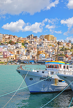 Sciacca harbour, Sciacca, Agrigento district, Sicily, Italy, Mediterranean, Europe