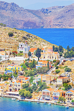 Church of Evangelismos (also known as Annunciation Church), Gialos, Symi Island, Dodecanese Islands, Greece