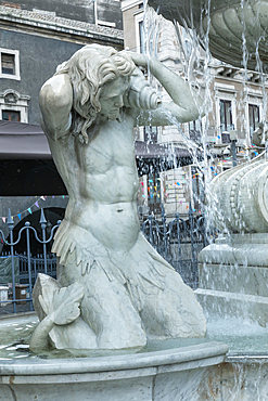 Amenano fountain, Piazza Duomo, Catania, Sicily, Italy