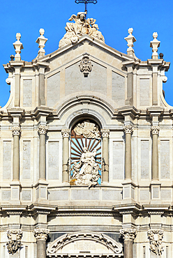 Sant'Agata Cathedral facade, Piazza Duomo, Catania, Sicily, Italy