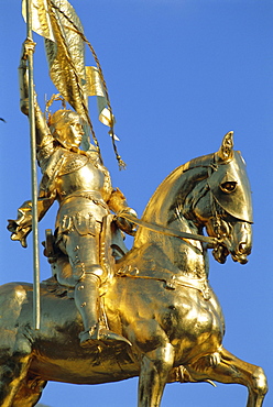 Equestrian statue of Joan of Arc, French Quarter, New Orleans, Louisiana, USA