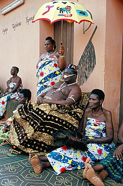 His Majesty Agboli Agbo Dedjani, last king of the Dan-Home dynasty, Abomey, Benin (Dahomey), Africa