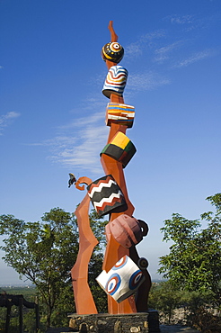 Totem pole, Taiwan Aboriginal Culture Park, Pingtung County, Taiwan, Asia