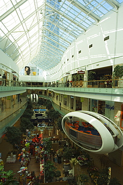 Europa Tower Shopping Complex Modern Interior Design Dining Capsule, Vilnius, Lithuania, Baltic States, Europe