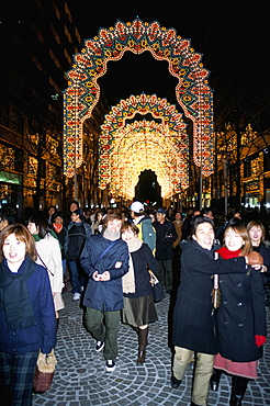 Christmas illuminations, Ebisu, Tokyo, Japan, Asia