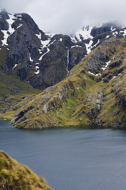 Lake Harris on the Routeburn Track, one of the great walks of New Zealand, Fiordland National Park, South Island, New Zealand, Pacific