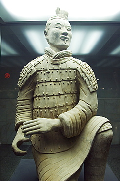 Mausoleum of the first Qin Emperor housed in The Museum of the Terracotta Warriors opened in 1979 near Xian City, Shaanxi Province, China, Asia