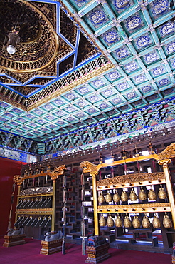 A bell room in the Palace of Peace and Longevity at Zijin Cheng The Forbidden City Palace Museum, UNESCO World Heritage Site, Beijing, China, Asia