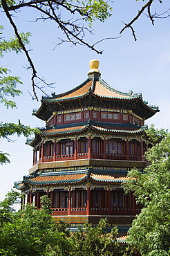 Tower of Buddhist Incense on Longevity Hill, Yihe Yuan (The Summer Palace), UNESCO World Heritage Site, Beijing, China, Asia