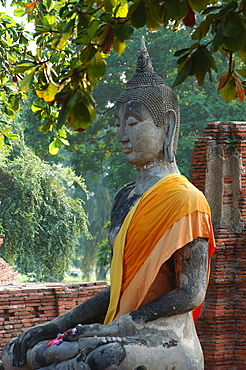 Buddha statue, Wat Mahathat, Ayutthaya, UNESCO World Heritage Site, Thailand, Southeast Asia, Asia