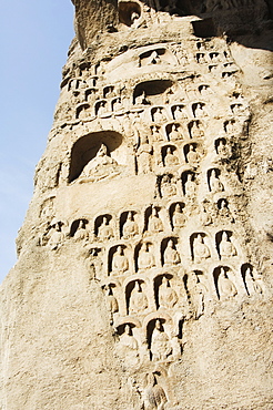 Buddhist statues of Yungang Caves cut during the Northern Wei Dynasty in 460 AD, UNESCO World Heritage Site near Datong, Shanxi province, China, Asia