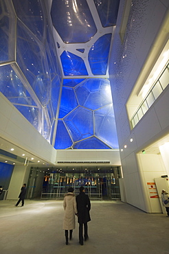 The Water Cube National Aquatics Center swimming arena in the Olympic Park, Beijing, China, Asia