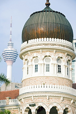 KL Tower and Sultan Abdul Samad Building, Merdeka Square, Kuala Lumpur, Malaysia, Southeast Asia, Asia