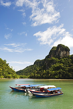 Colourful boats, Langkawi Island, Kedah State, Malaysia, Southeast Asia, Asia