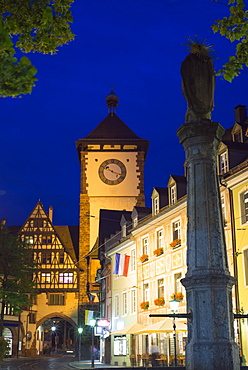 Old town city gate, Freiburg, Baden-Wurttemberg, Germany, Europe