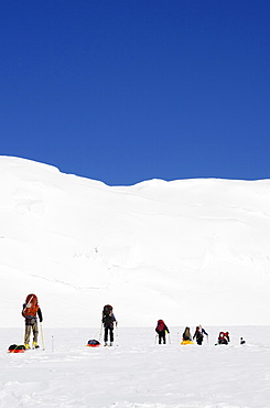 Climbing expedition on Mount McKinley, 6194m, Denali National Park, Alaska, United States of America, North America 