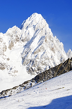 Mont Chardonnet, Argentiere and Grand Montet ski area, Chamonix, Haute-Savoie, French Alps, France, Europe 