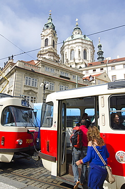 Street tram, Prague, Czech Republic, Europe