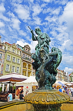 Statue of Neptune, historic Old Town, Poznan, Poland, Europe