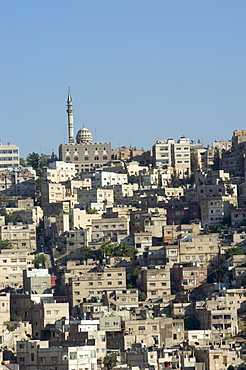 City mosque in downtown area, Amman, Jordan, Middle East