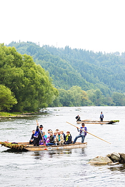 Rafting trip on Dunajec River, Dunajec Gorge, Poland, Europe