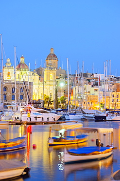 Grand Harbour Marina, Vittoriosa (Birgu), The Three Cities, Malta, Mediterranean, Europe