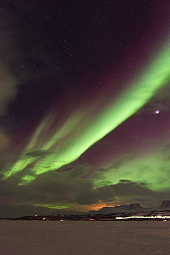 Aurora borealis (Northern Lights), Abisko, Lapland, Arctic Circle, Sweden, Scandinavia, Europe