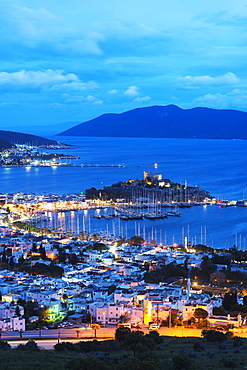 The 15th century Bodrum castle and marina, Bodrum, Aegean coast, Mediterranean Region, Anatolia, Turkey, Asia Minor, Eurasia