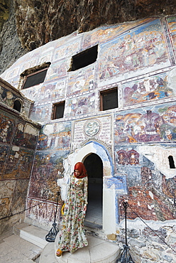 Frescoes at Sumela Monastery, Greek Orthodox Monastery of the Virgin Mary, Black Sea Coast, Trabzon Province, Anatolia, Turkey, Asia Minor, Eurasia