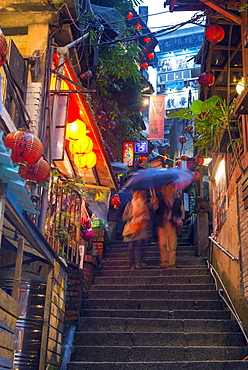 Tea houses, Jiufen, Taiwan, Asia