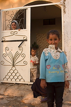 Local family, Bosra, Syria, Middle East